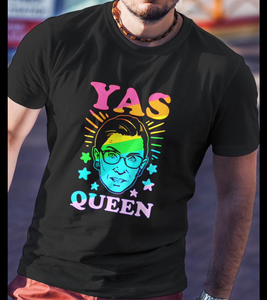Yas Queen Rbg Rainbow Stars T-Shirt