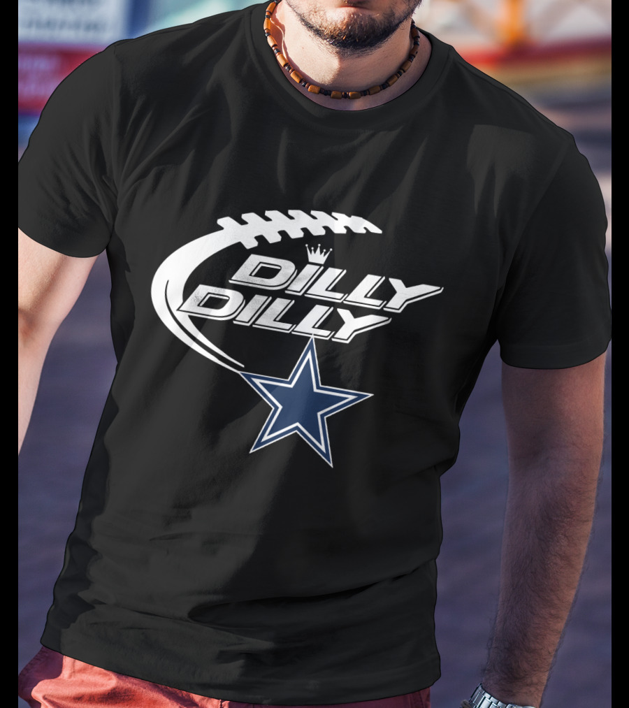 Dallas Cowboys Dilly Dilly Bud Light Star Football Crown T-Shirt