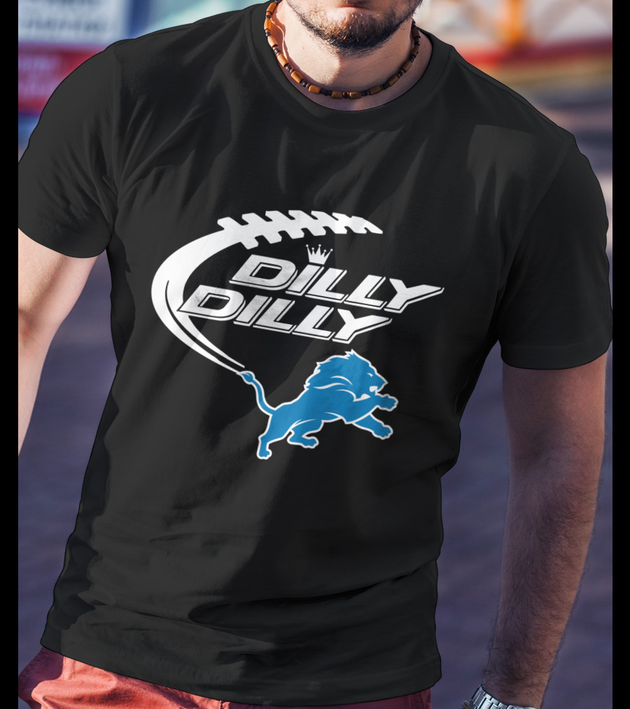Detroit Lions Dilly Dilly Bud Light Football Lions T-Shirt
