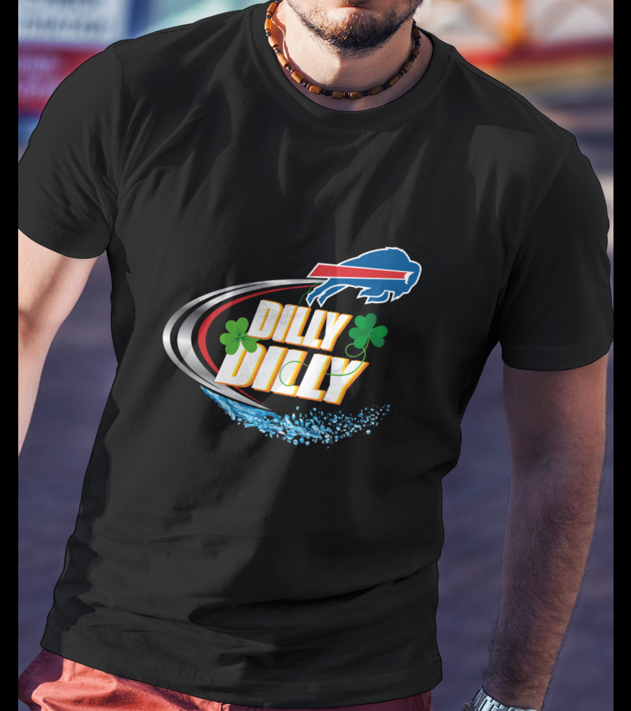 Dilly Dilly Buffalo Bills Shamrocks Football Splash T-Shirt