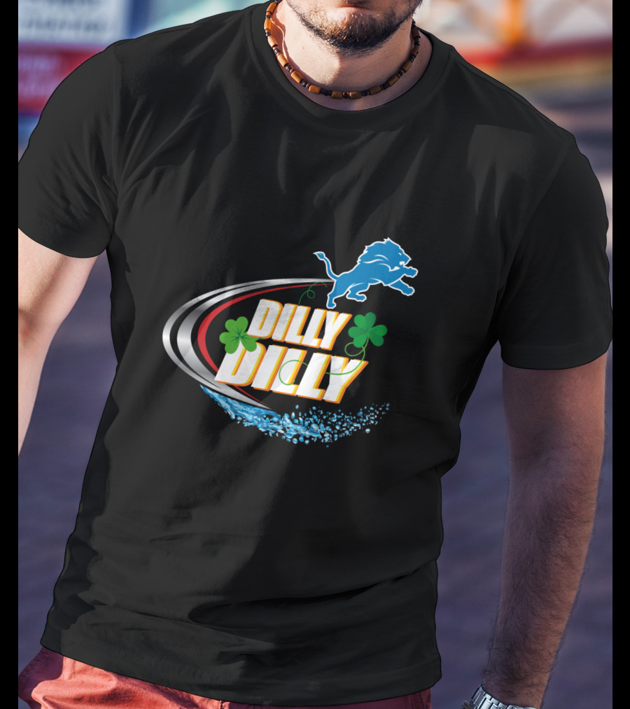 Dilly Dilly Detroit Lions Shamrock Splash T-Shirt