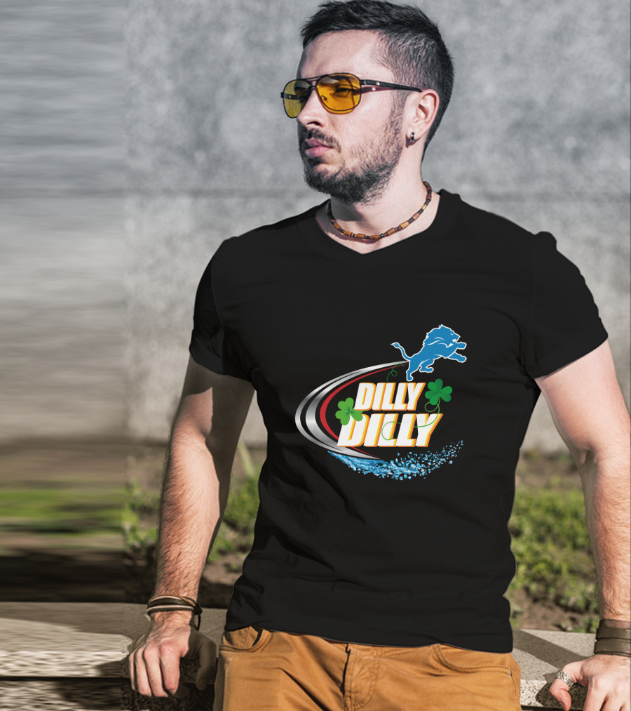 Dilly Dilly Detroit Lions Shamrock Splash T-Shirt