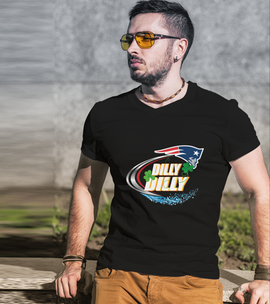Dilly Dilly New England Patriots Shamrock Splash T-Shirt