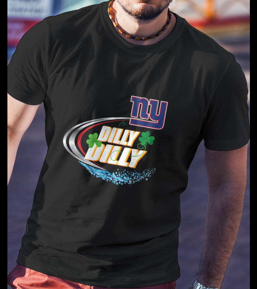 Ny Dilly Dilly New York Giants Shamrock Splash T-Shirt