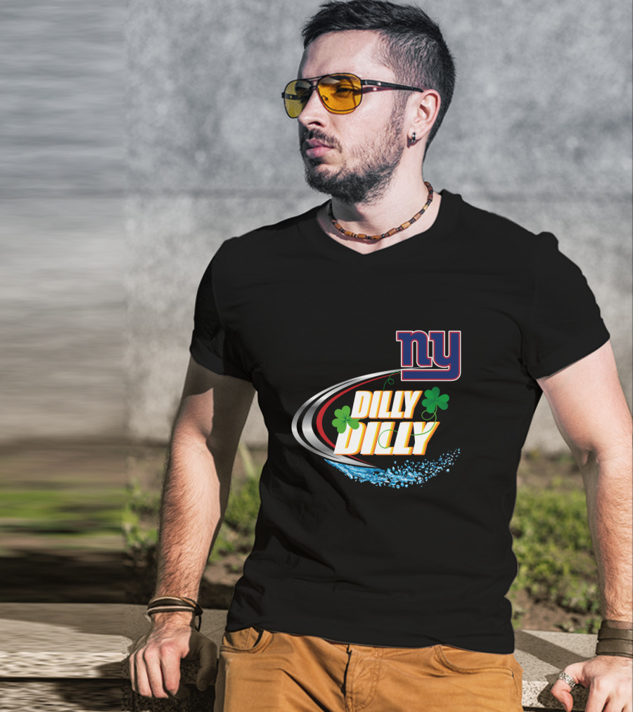 Ny Dilly Dilly New York Giants Shamrock Splash T-Shirt