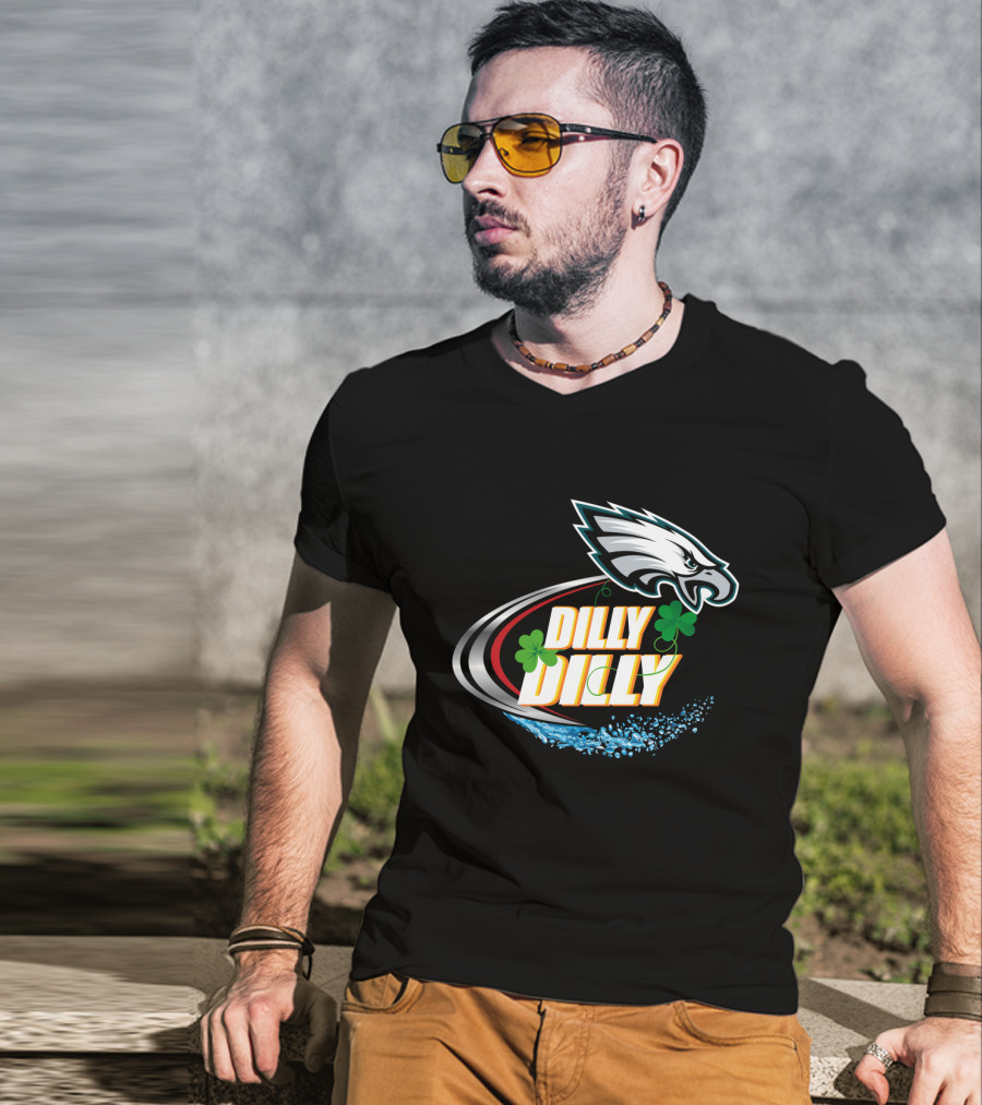 Dilly Dilly Philadelphia Eagles Shamrock Splash T-Shirt