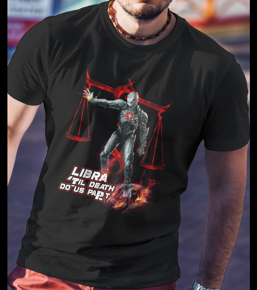 Libra Til Death Do Us Part Ironman Marvel Fans T-Shirt