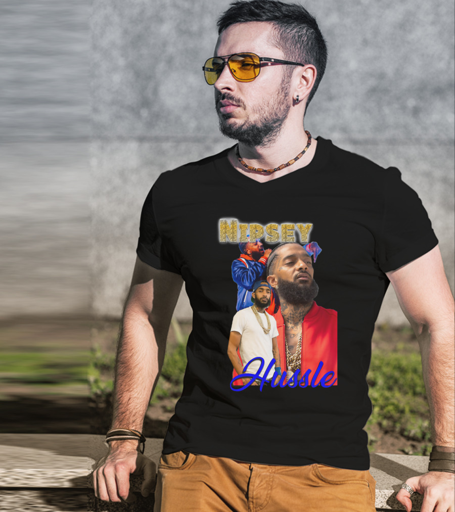 Nipsey Hussle Retro Rap Legends Iconic Collage T-Shirt
