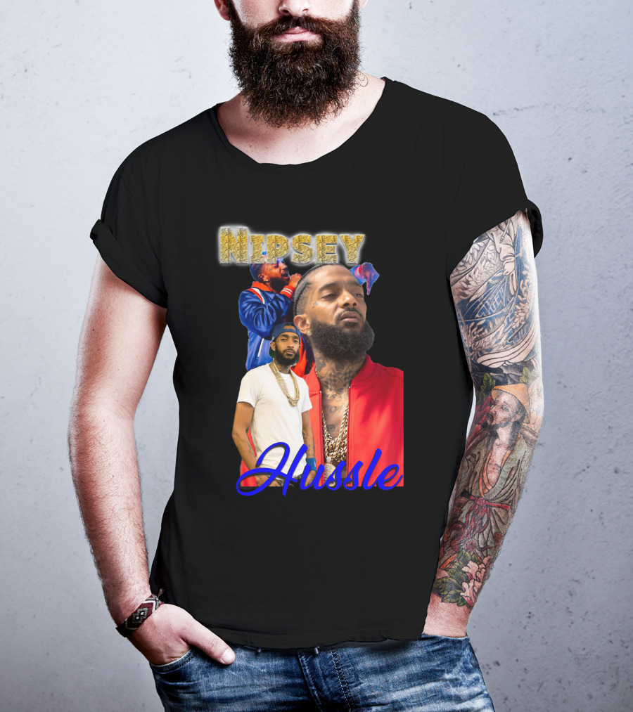 Nipsey Hussle Retro Rap Legends Iconic Collage T-Shirt