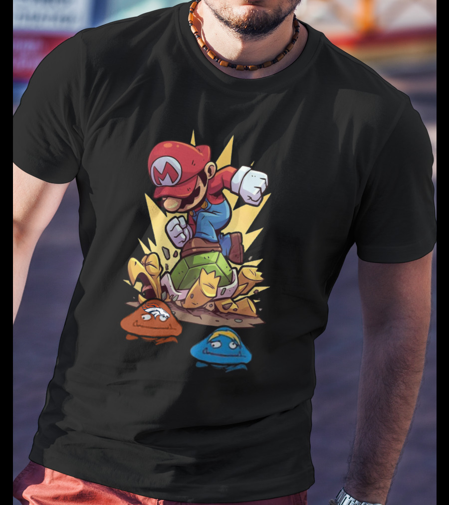 Super Mario Crushing Koopa Shell With Goombas T-Shirt