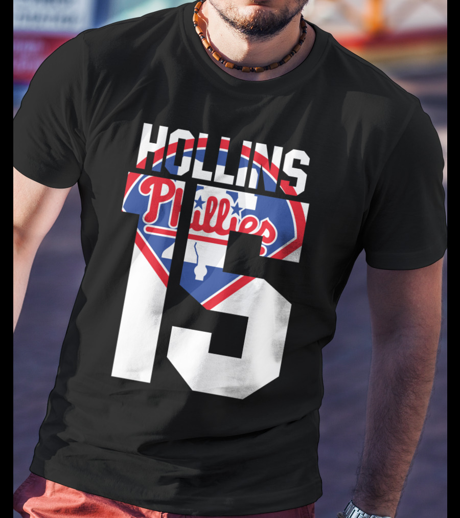 Hollins 15 Philadelphia Phillies 1993 Baseball Team T-Shirt