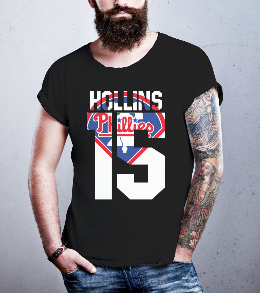 Hollins 15 Philadelphia Phillies 1993 Baseball Team T-Shirt