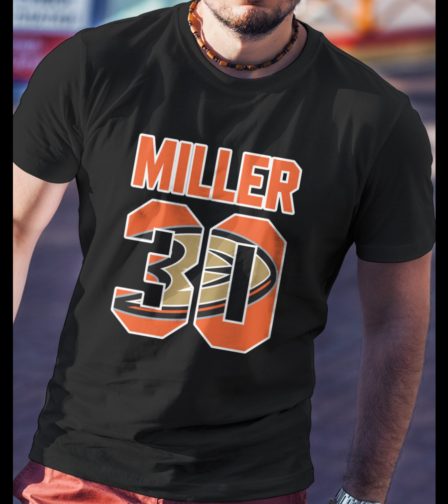 Miller Anaheim Ducks 30 NHL Hockey Ryan T-Shirt