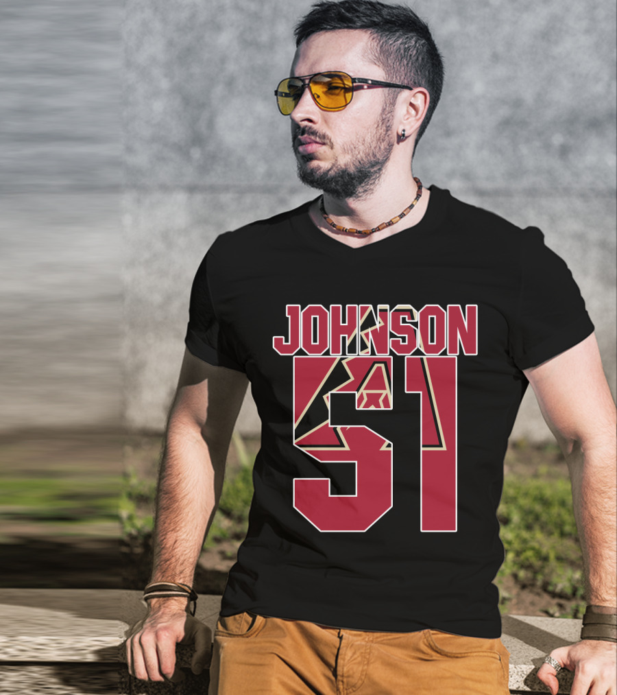 Arizona Diamondbacks Johnson 51 Iconic Baseball Jersey T-Shirt