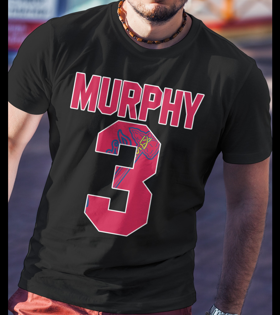 Atlanta Braves Dale Murphy Number 3 Jersey With Iconic Tomahawk T-Shirt