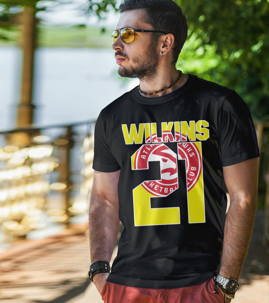 Atlanta Hawks Dominique Wilkins 21 Basketball T-Shirt