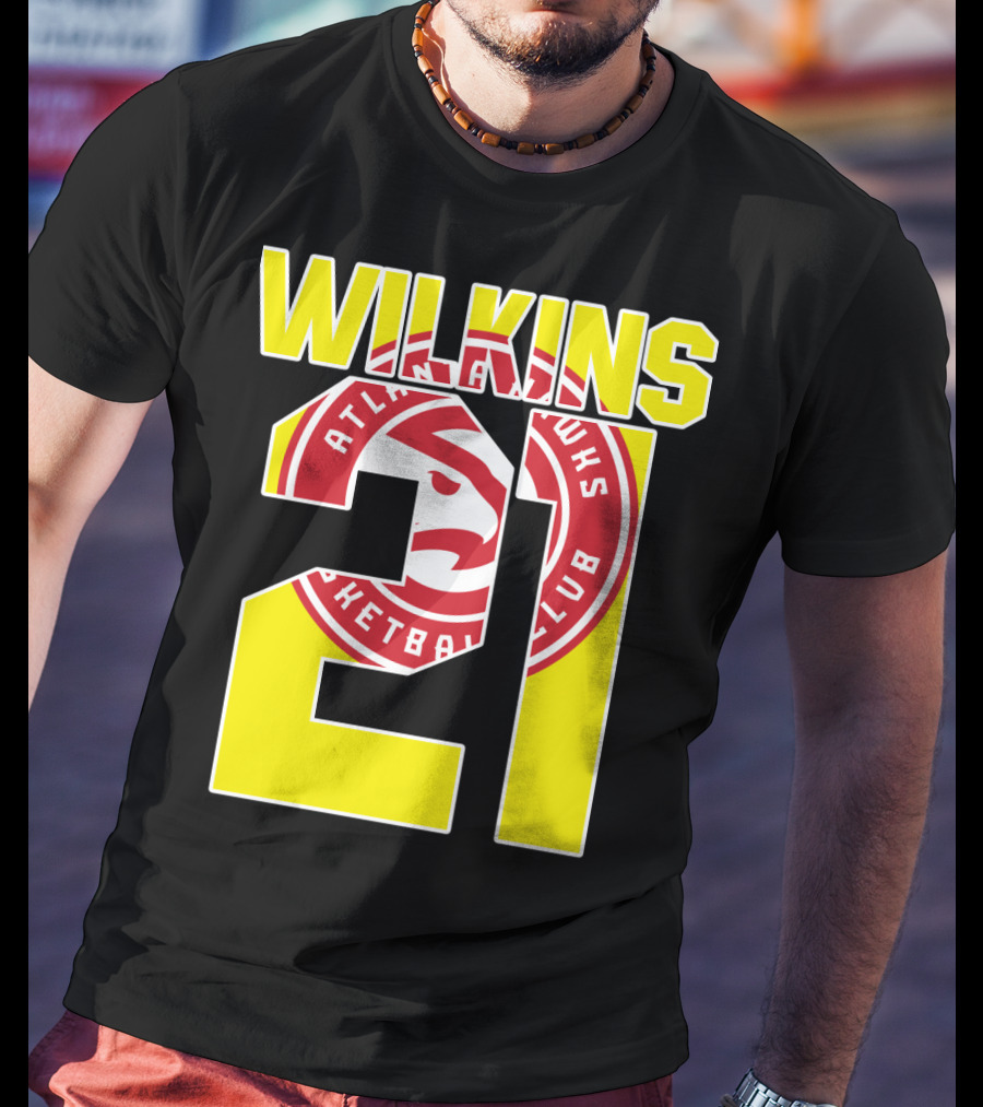 Atlanta Hawks Dominique Wilkins 21 Basketball T-Shirt