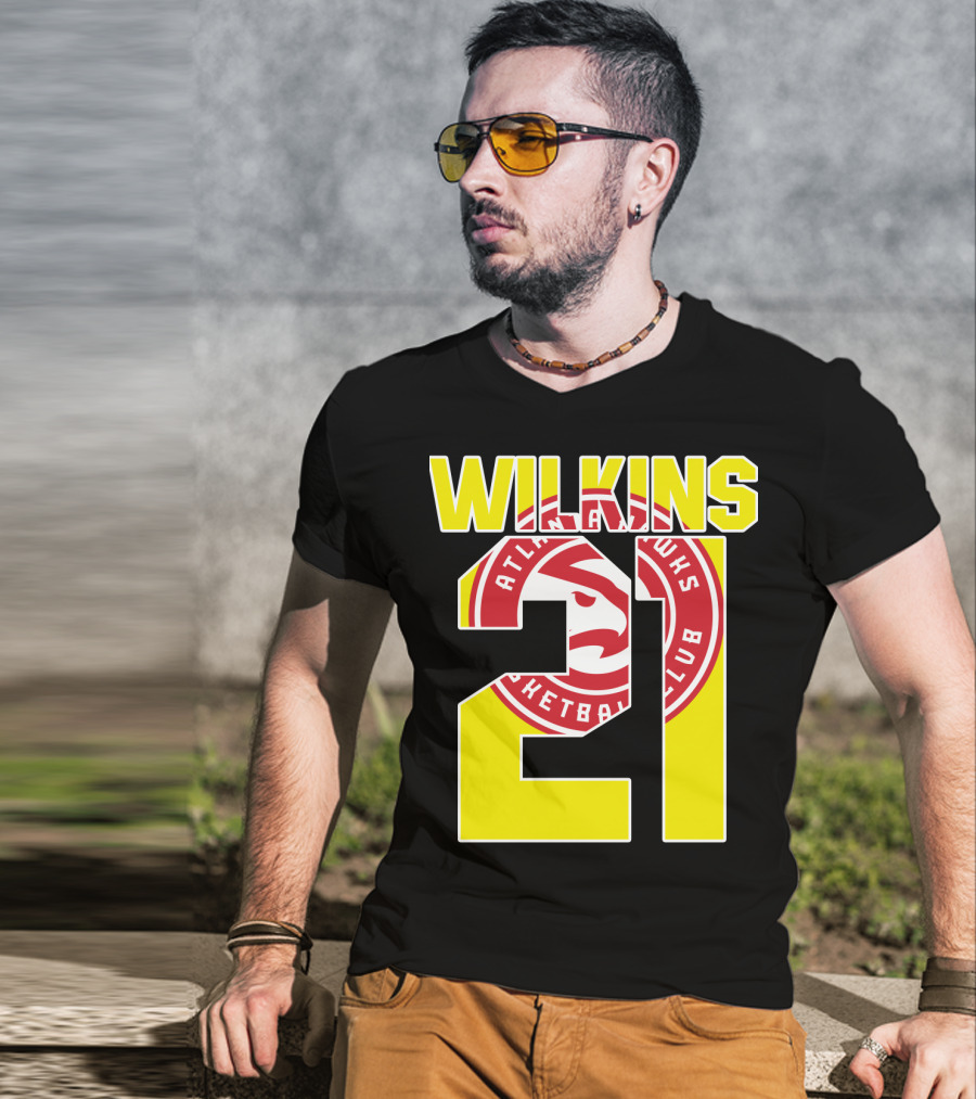 Atlanta Hawks Dominique Wilkins 21 Basketball T-Shirt