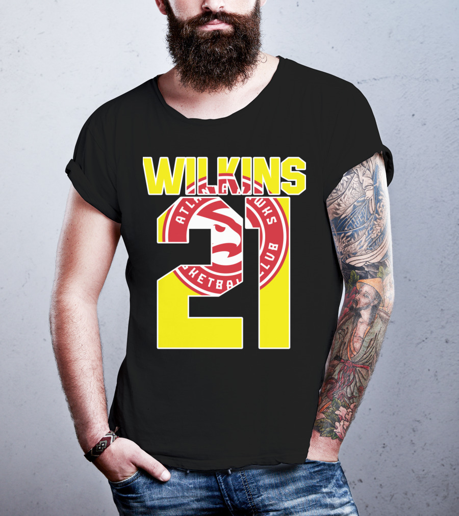 Atlanta Hawks Dominique Wilkins 21 Basketball T-Shirt