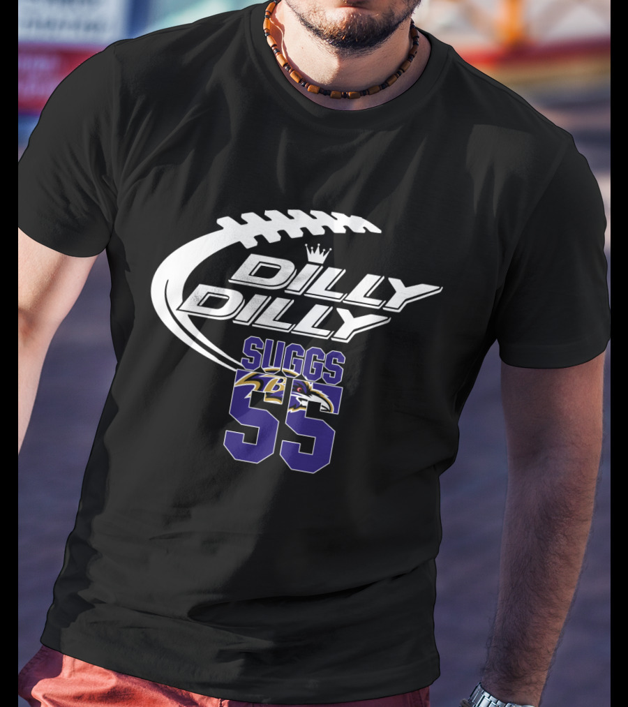 Baltimore Ravens Suggs Dilly Dilly 55 Game Jersey T-Shirt