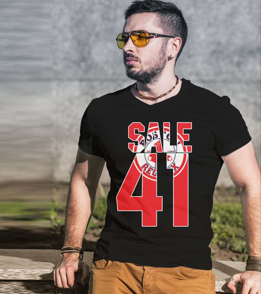 Boston Red Sox Chris Sale 41 Baseball T-Shirt