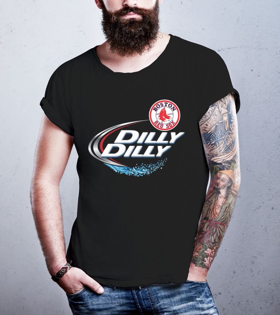 Boston Red Sox Dilly Dilly Slogan With Iconic Team T-Shirt