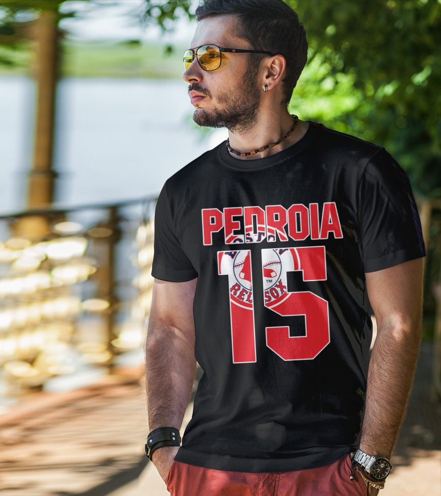 Boston Red Sox Dustin Pedroia 15 Majestic T-Shirt
