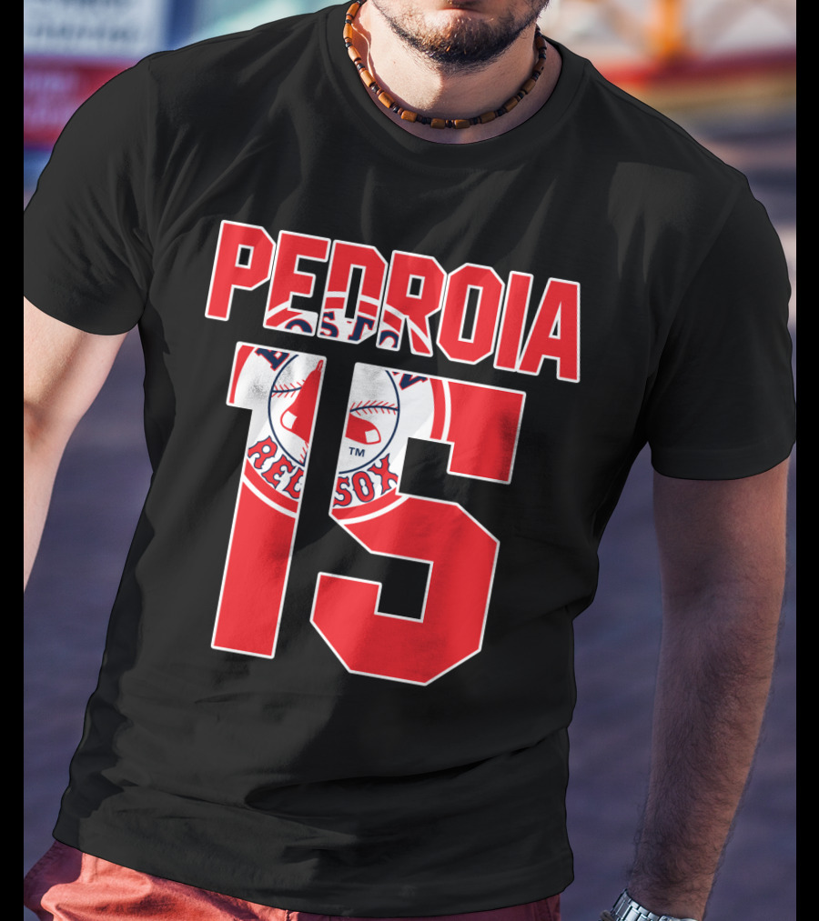 Boston Red Sox Dustin Pedroia 15 Majestic T-Shirt