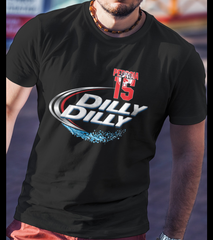 Boston Red Sox Dustin Pedroia 15 Dilly Dilly Majestic T-Shirt