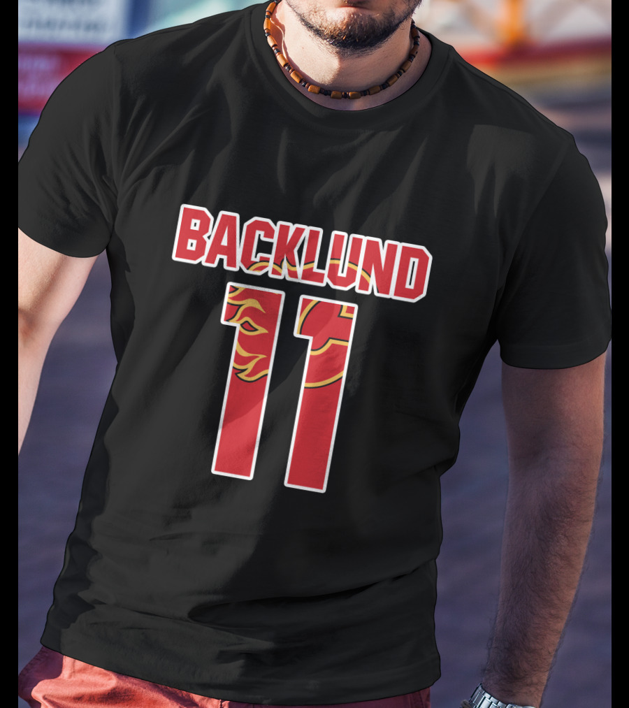 Backlund 11 Calgary Flames Mikael NHL Hockey T-Shirt