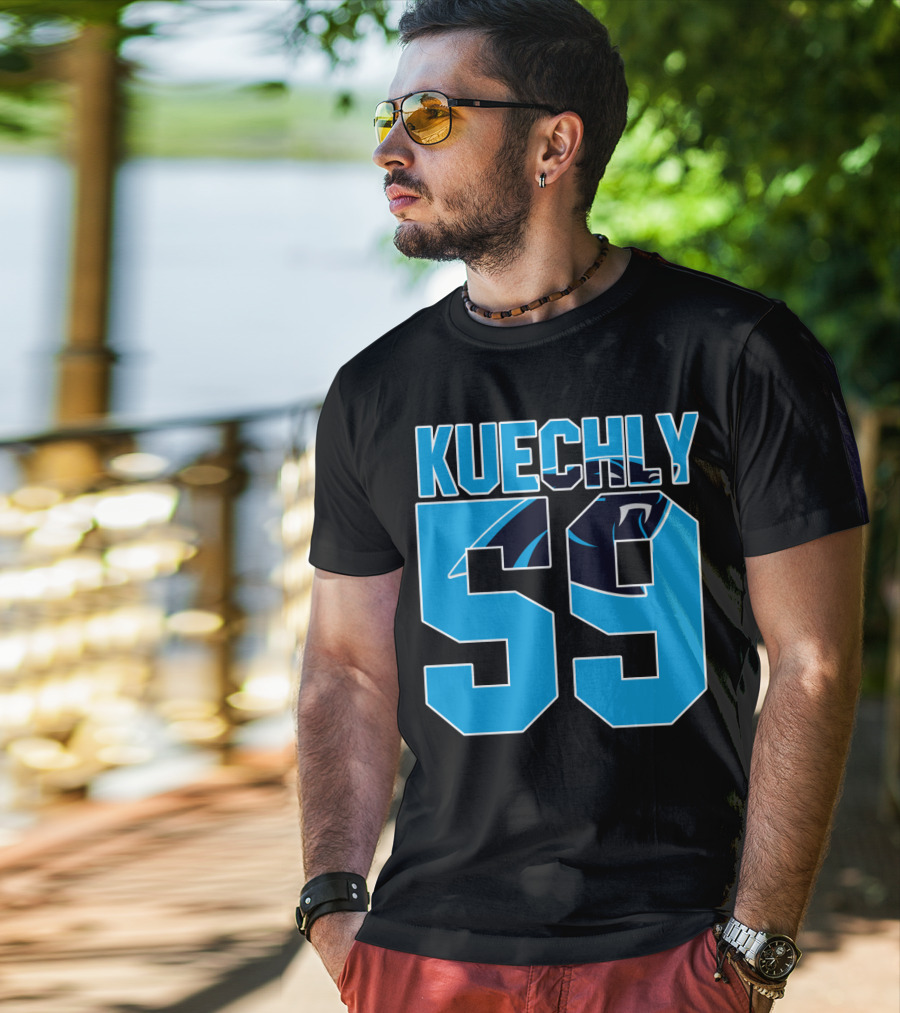 Carolina Panthers Luke Kuechly 59 Team Game Jersey T-Shirt