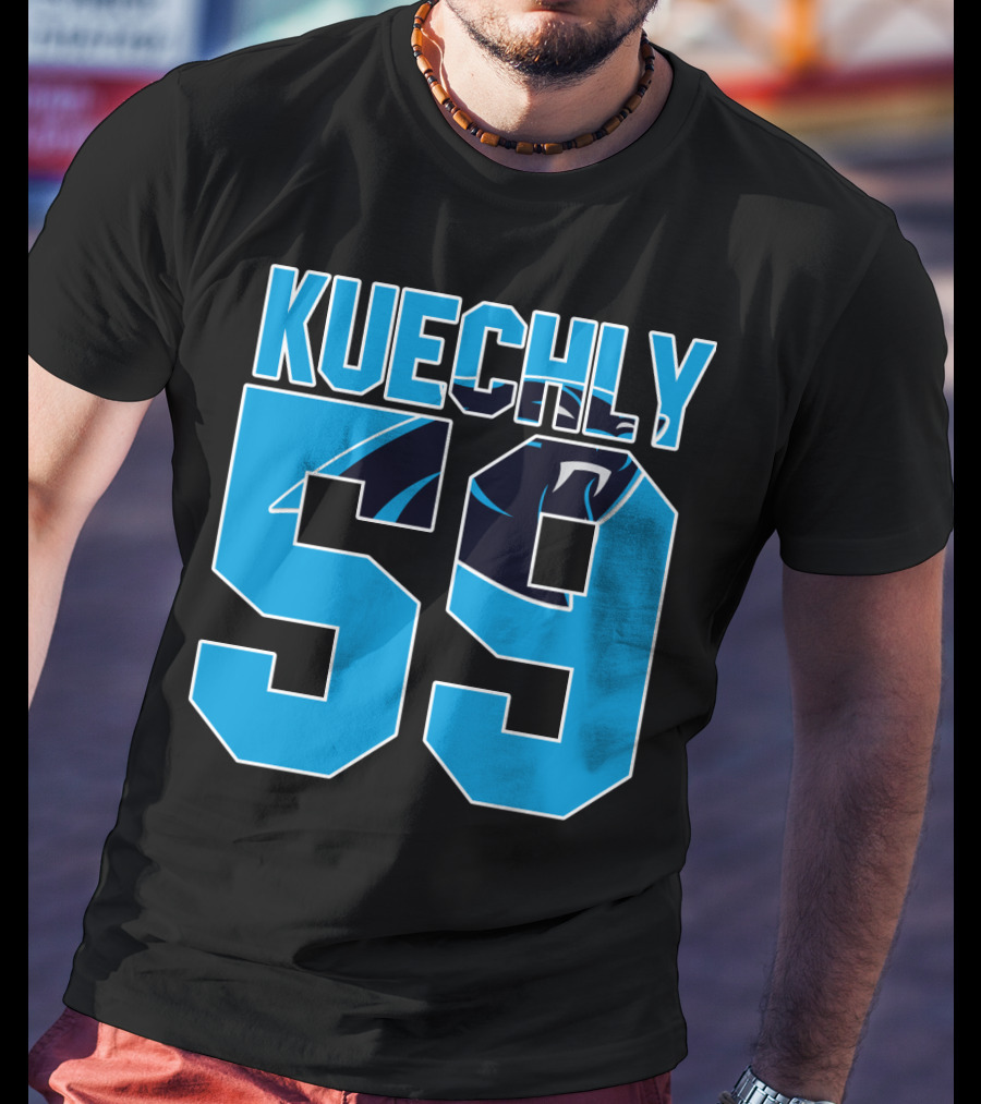 Carolina Panthers Luke Kuechly 59 Team Game Jersey T-Shirt