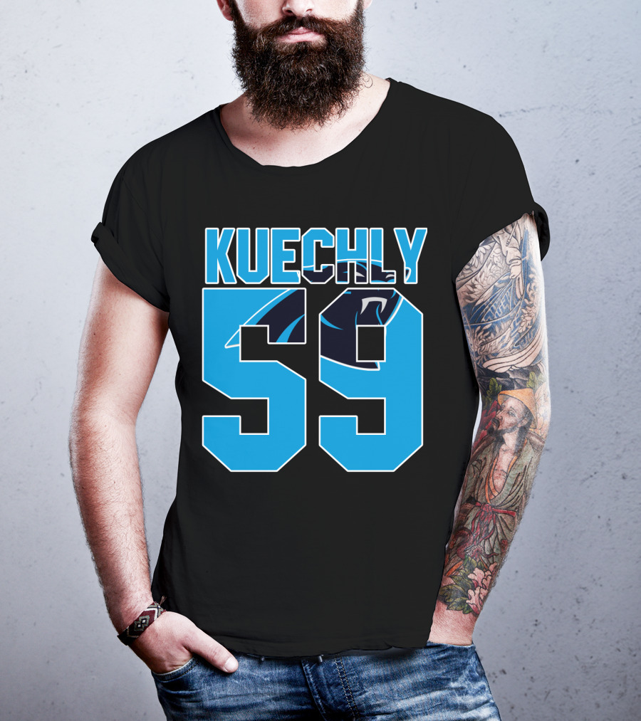 Carolina Panthers Luke Kuechly 59 Team Game Jersey T-Shirt