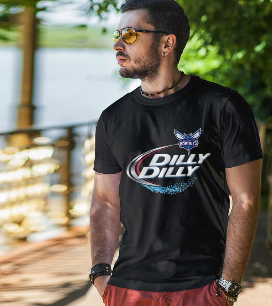 Charlotte Hornets Dilly Dilly Fan Logo Splash T-Shirt