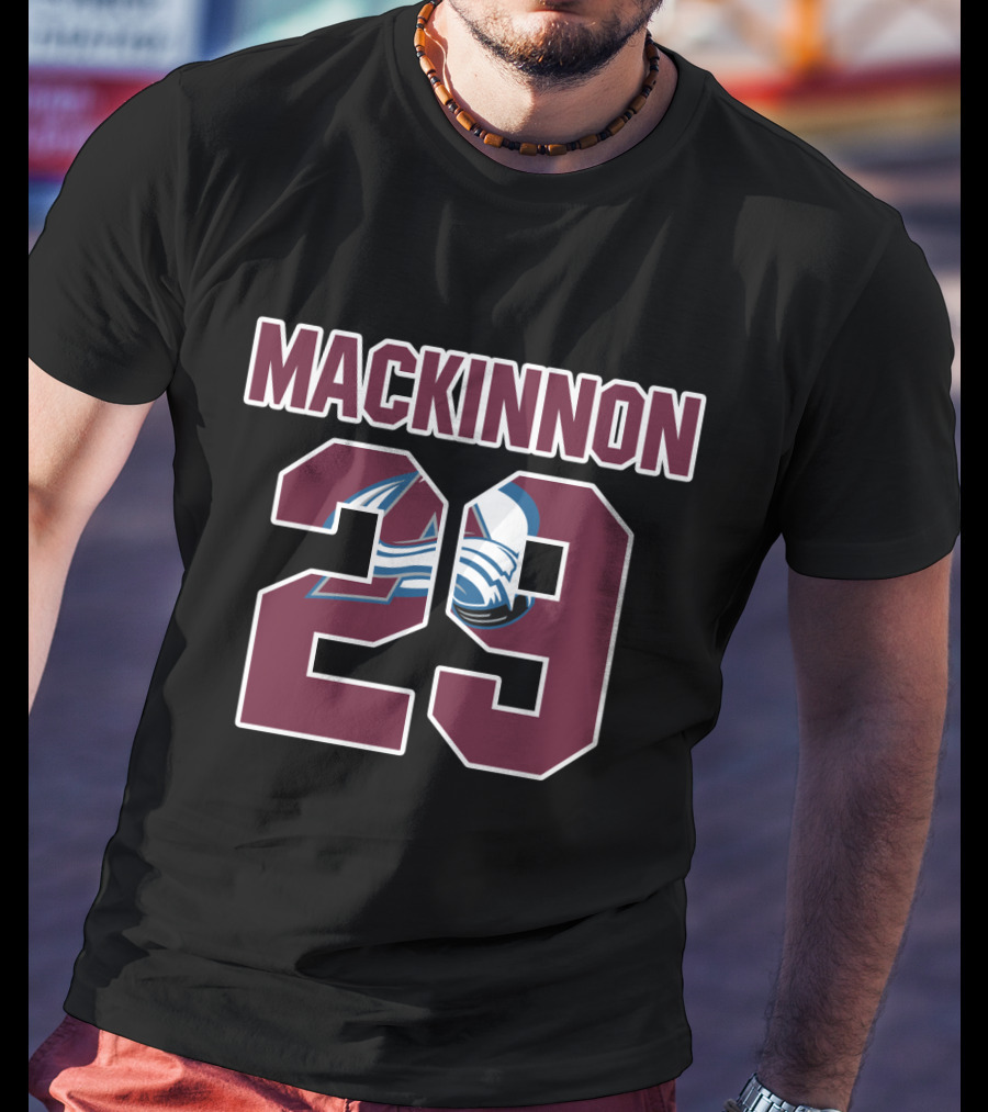 Colorado Avalanche Nathan MacKinnon 29 NHL T-Shirt