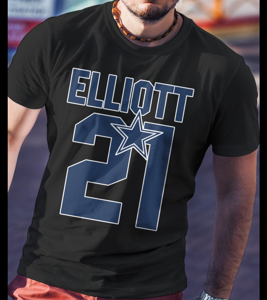Ezekiel Elliott 21 Dallas Cowboys Star T-Shirt