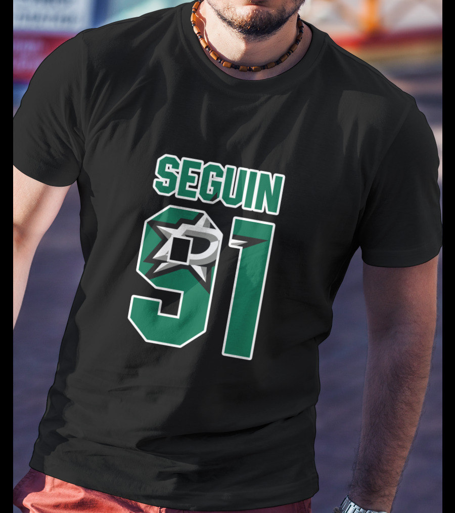 Dallas Stars Tyler Seguin Number 91 NHL Jersey T-Shirt
