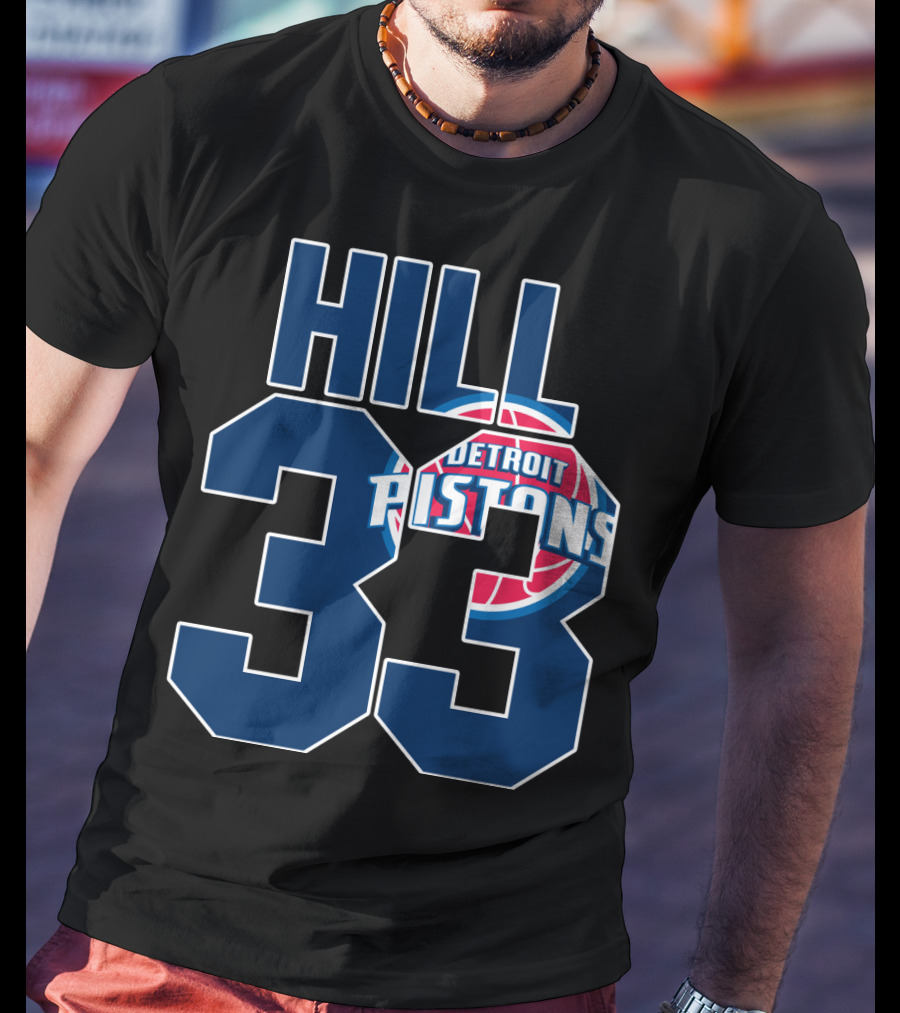 Detroit Pistons Grant Hill 33 Basketball T-Shirt