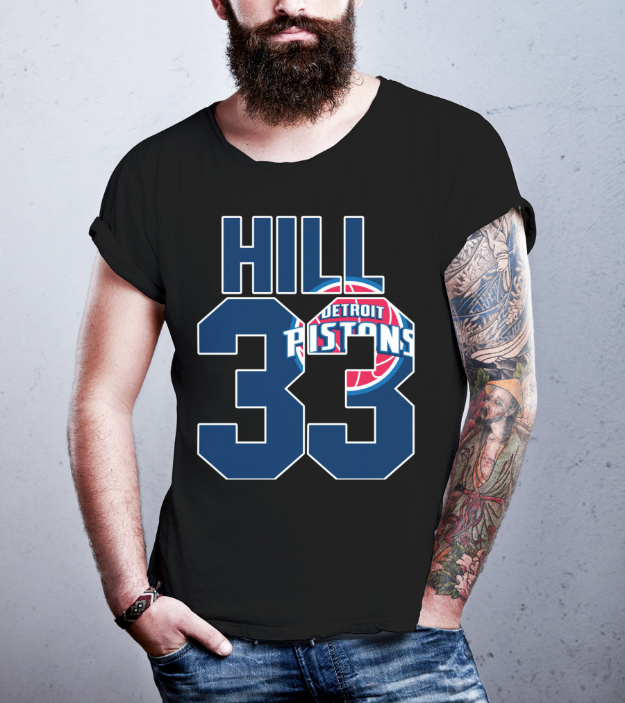 Detroit Pistons Grant Hill 33 Basketball T-Shirt