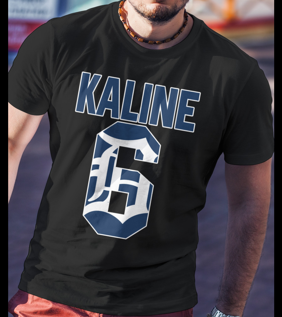 Kaline 6 Detroit Tigers Iconic Jersey Number T-Shirt