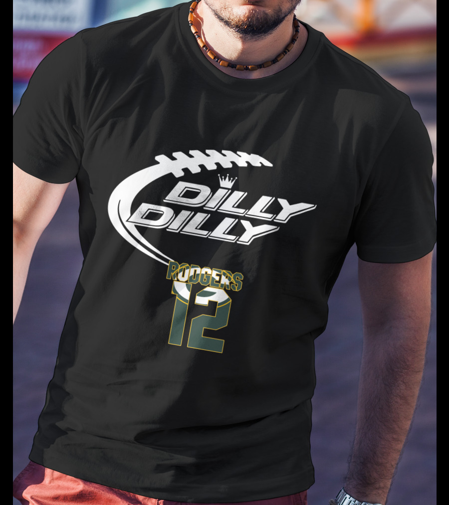 Green Bay Packers Aaron Rodgers Dilly Dilly 12 Football T-Shirt