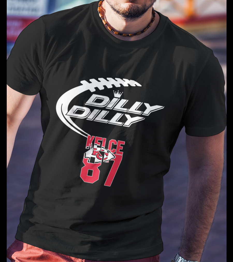 Kansas City Chiefs Kelce 87 Dilly Dilly Football T-Shirt