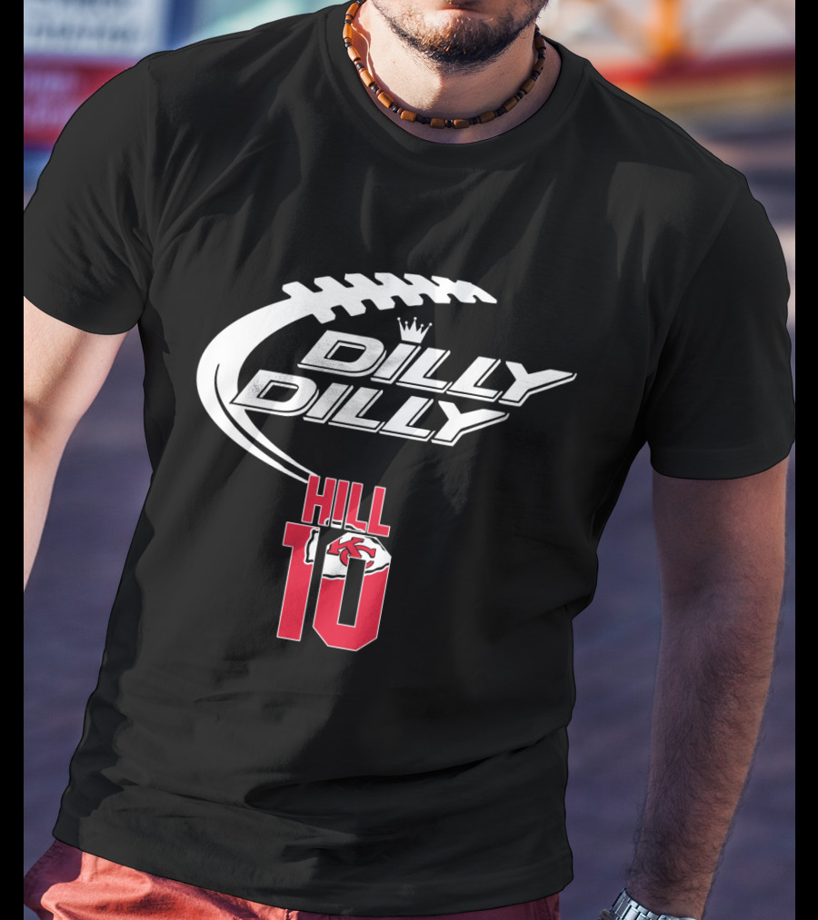 Kansas City Chiefs Tyreek Hill 10 Dilly Dilly Football T-Shirt