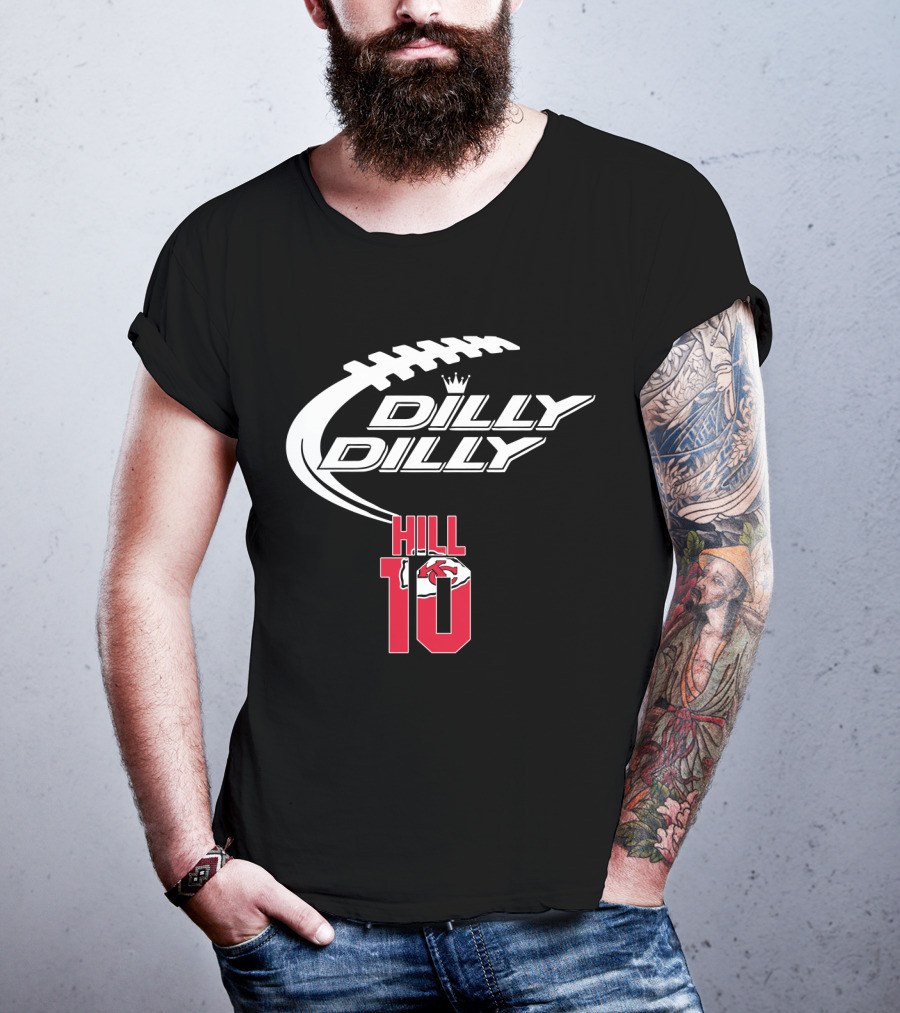 Kansas City Chiefs Tyreek Hill 10 Dilly Dilly Football T-Shirt