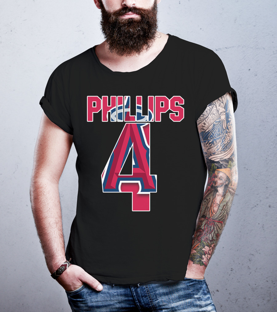 Phillips 4 Los Angeles Angels Baseball Team T-Shirt