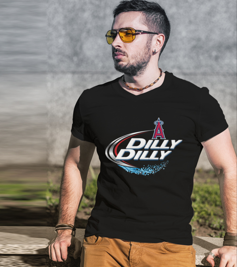 Los Angeles Angels Dilly Dilly Logo With Halo And Splash T-Shirt