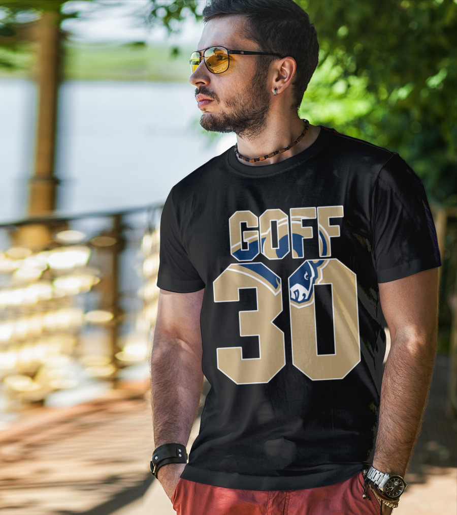 Goff 30 Los Angeles Rams Jersey With Team T-Shirt