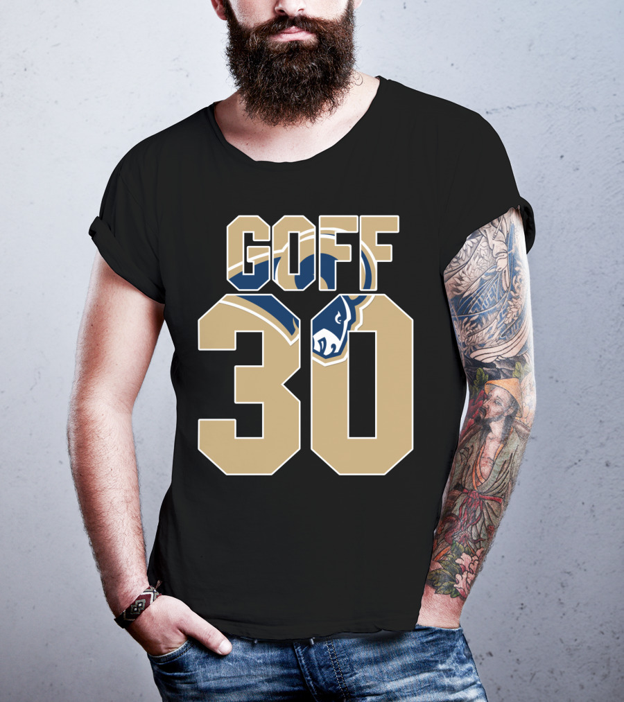 Goff 30 Los Angeles Rams Jersey With Team T-Shirt