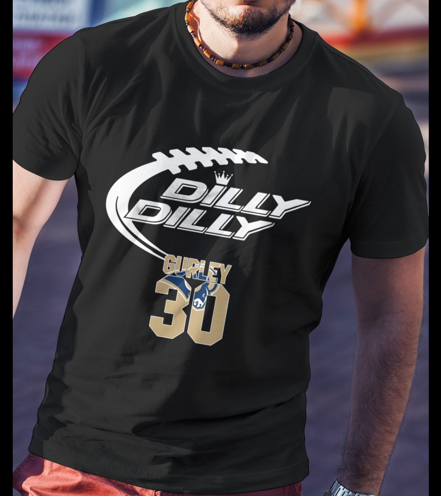 Los Angeles Rams Todd Gurley 30 Dilly Dilly Football T-Shirt