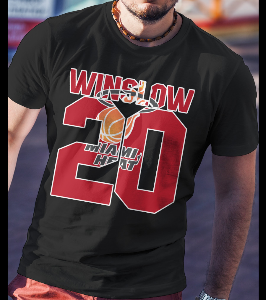 Winslow 20 Miami Heat Basketball Player Tribute T-Shirt